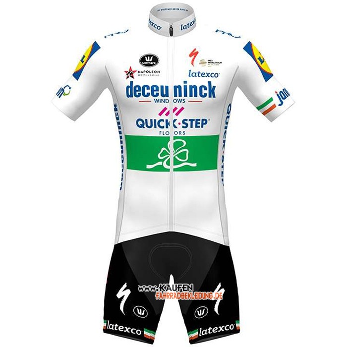 Deceuninck Quick Step Kurzarmtrikot 2020 und Kurze Tragerhose Campione Irland